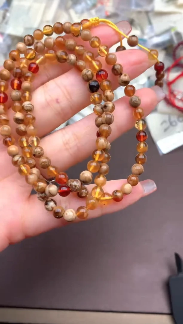 未镶嵌琥珀手链一