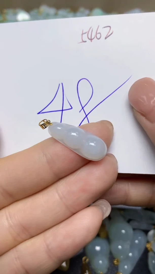 【闪购商品】翡翠挂件18K金镶嵌 天然翡翠A货