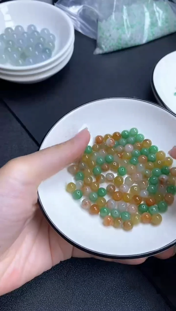 颈饰未镶嵌翡翠C****^雪欣散珠定制diy