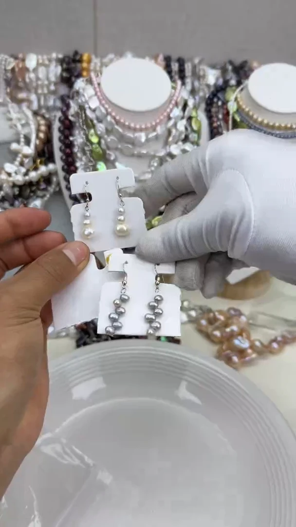 颈饰银S925镶嵌淡水珍珠1