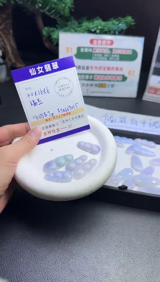 翡翠未镶嵌颈饰多样性发货一件（配绳）