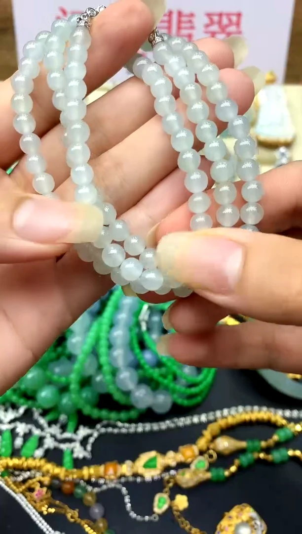 18K金镶嵌手链翡翠278-中国好珍宝