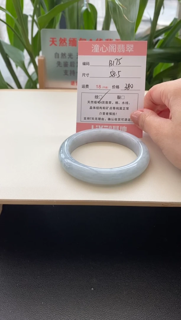 未镶嵌手镯翡翠58.6圈口编码b175
