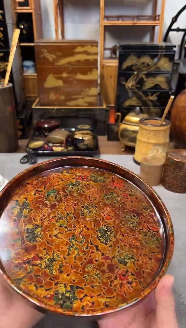 菠萝漆 茶盘 大漆漆器大漆漆器