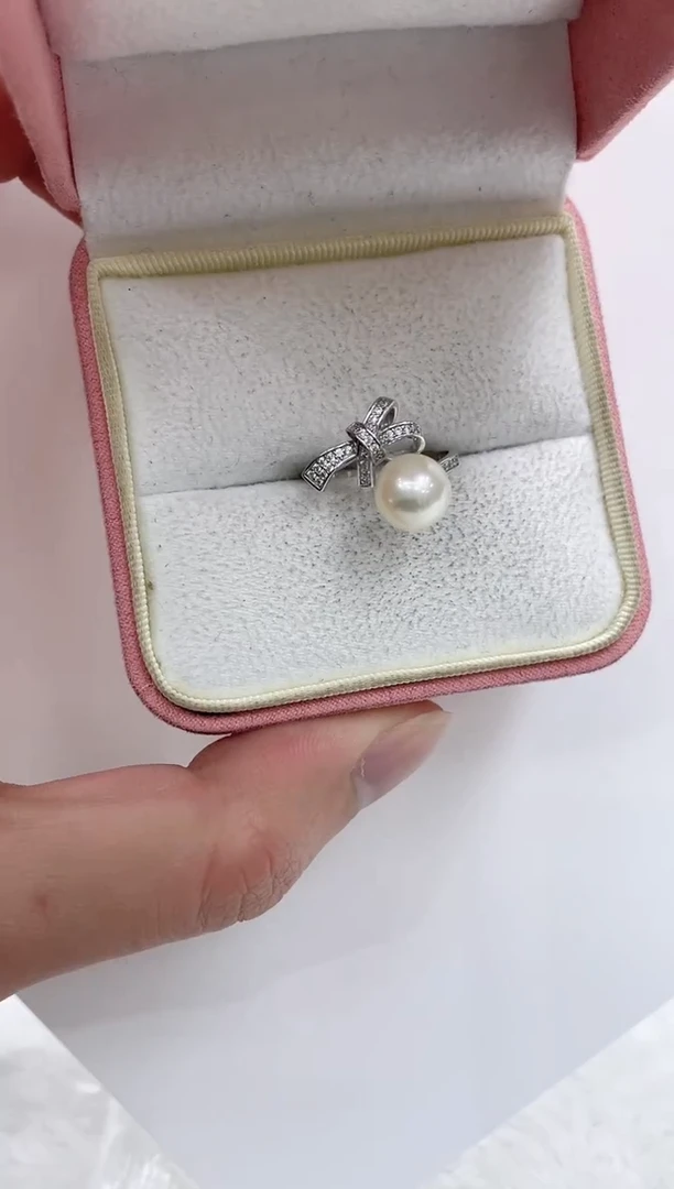 【闪购商品】海水珍珠戒指银S925镶嵌海水珍珠戒指