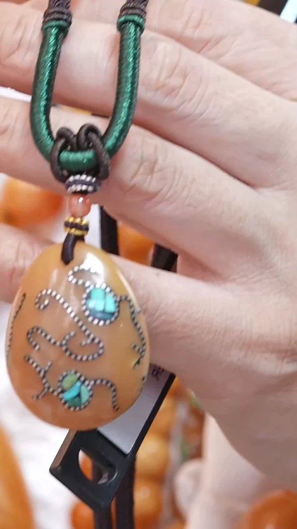 蜜蜡颈饰未镶嵌5833天然蜜蜡珠宝奇石云端妖孽全部保真