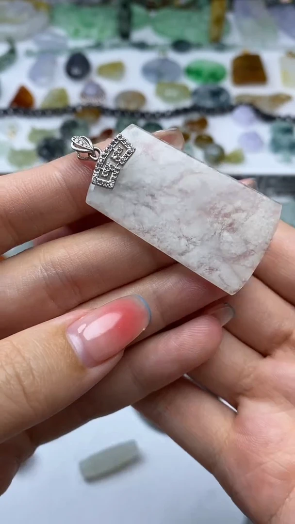 银S925镶嵌挂件翡翠翡翠