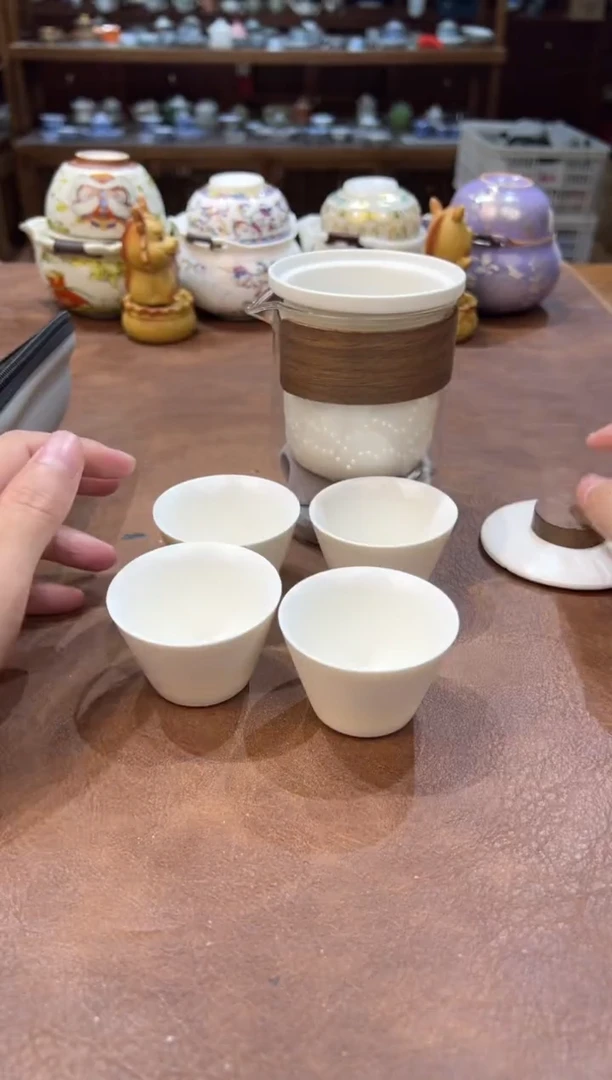 真的很便宜会开片的旅行茶具