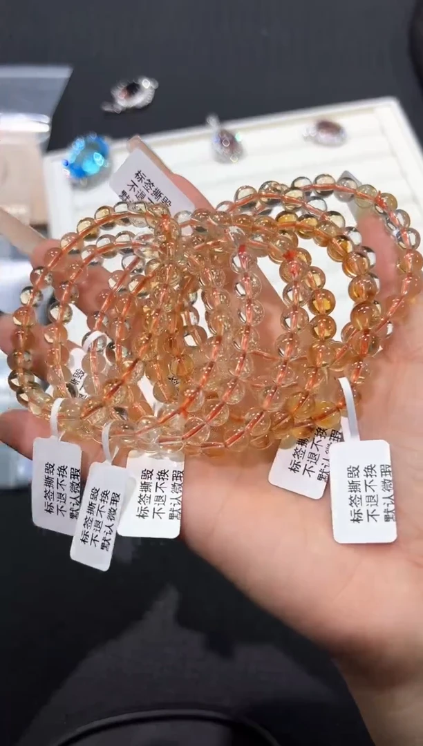 水晶手串未镶嵌83a多样性发其一【1条】默认微瑕7mm