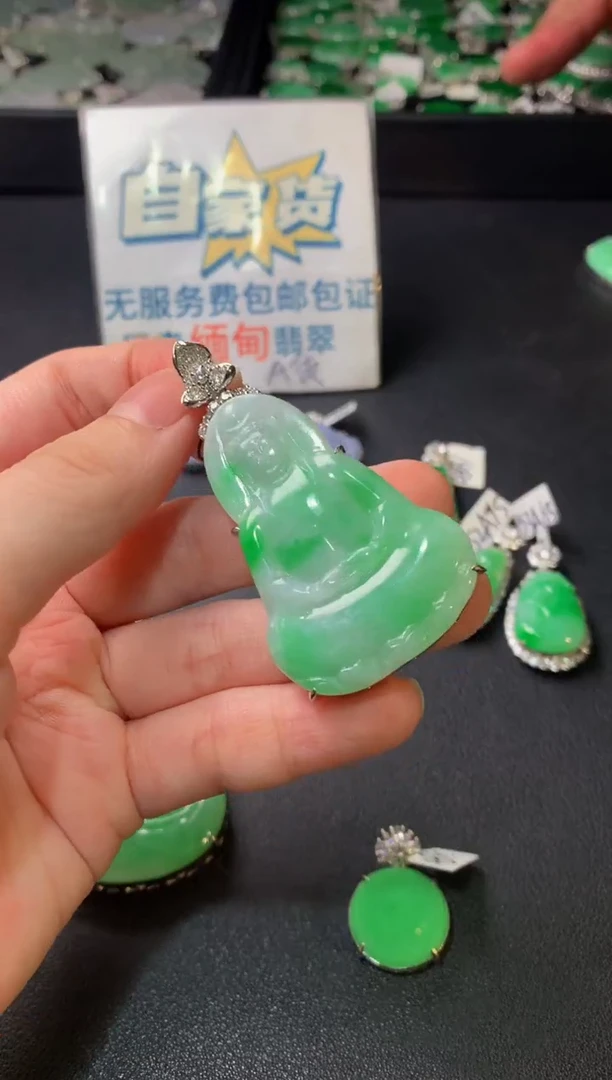 颈饰银S925镶嵌翡翠翡翠