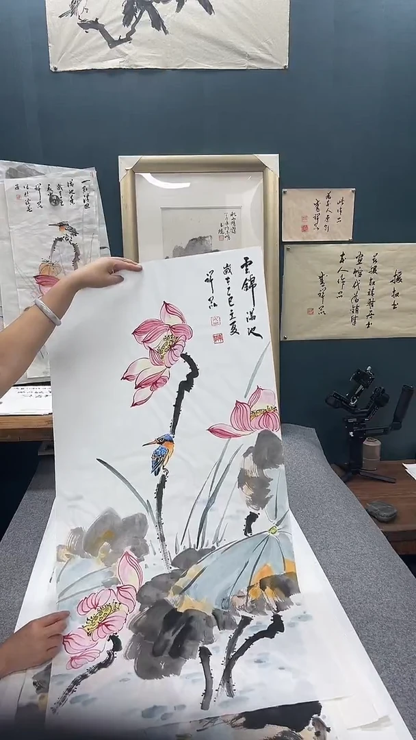 国画盛祥昆手绘花鸟画