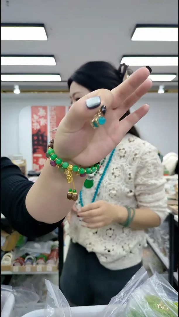【闪购商品】天河石颈饰银S925镶嵌1402天河耳坠