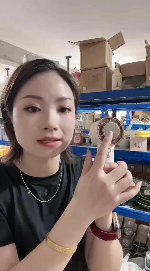 瓷片进口家用百货手持小风扇 白色