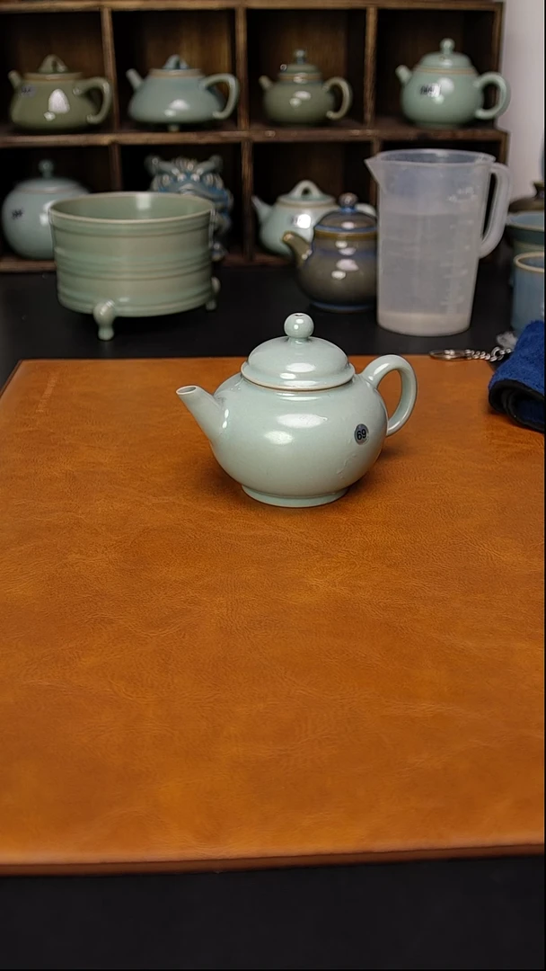 瓷片汝瓷手工水平壶