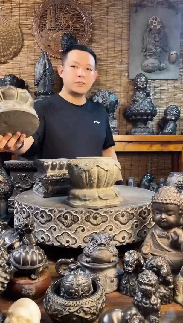石材16*12底座天然青石雕刻