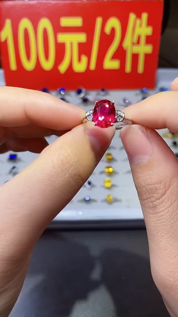 【闪购商品】红宝石戒指银S925镶嵌.......