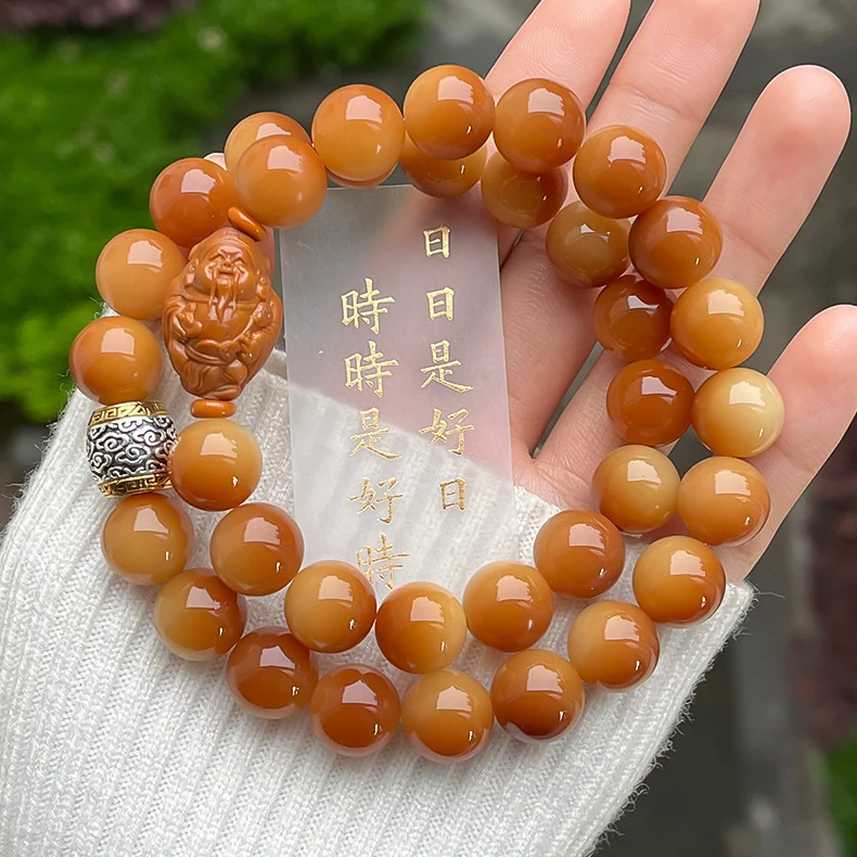 十二生肖男士文玩十年风化菩提老料双圈本命佛守护转运生肖佛