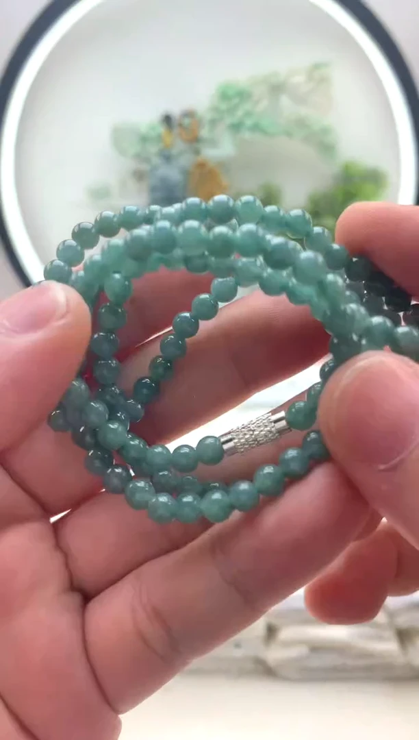 颈饰未镶嵌翡翠珠链