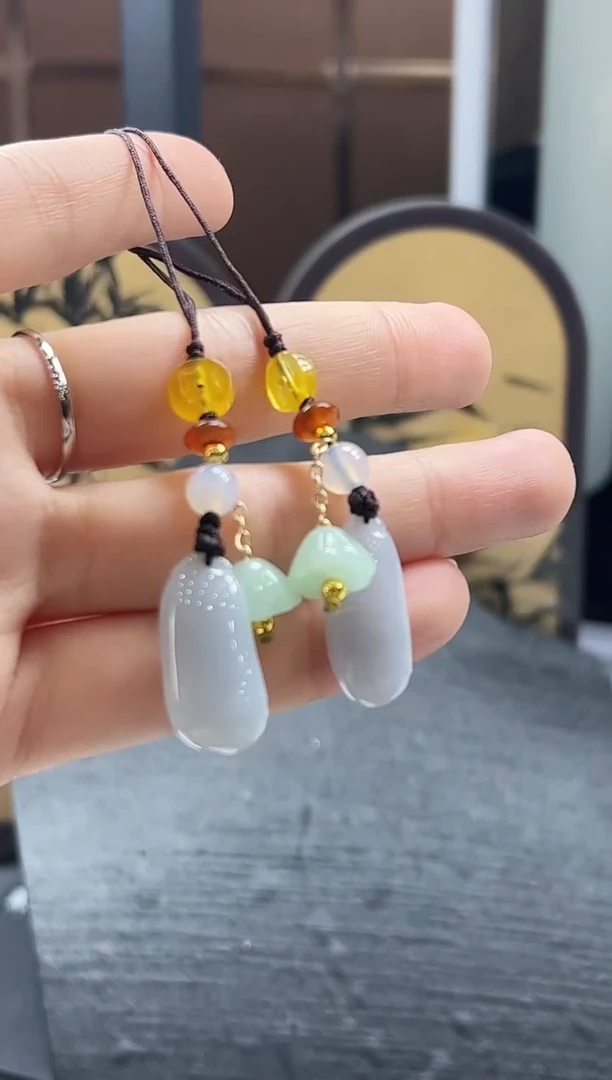 【闪购商品】翡翠颈饰未镶嵌YM1131-1福瓜挂包多样性发1件