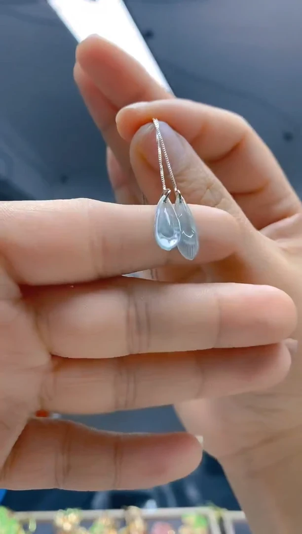 【闪购商品】翡翠耳饰合金195翡翠耳钩