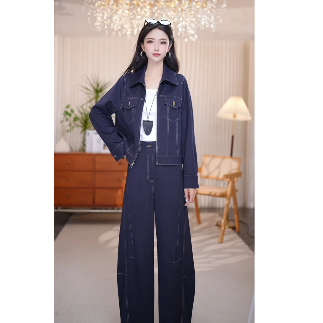 【佳欣】秋季新款2025气质减龄时尚遮肉显瘦宽松大码女装两件套