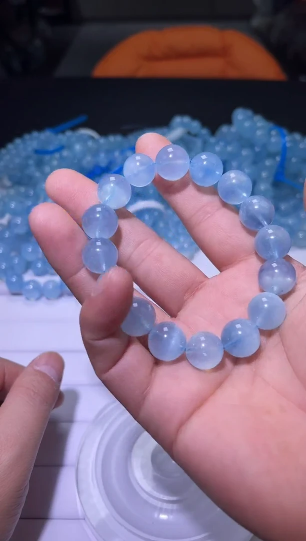 1海蓝宝石（处理）J029-13mm海蓝宝单圈-多样性发其一