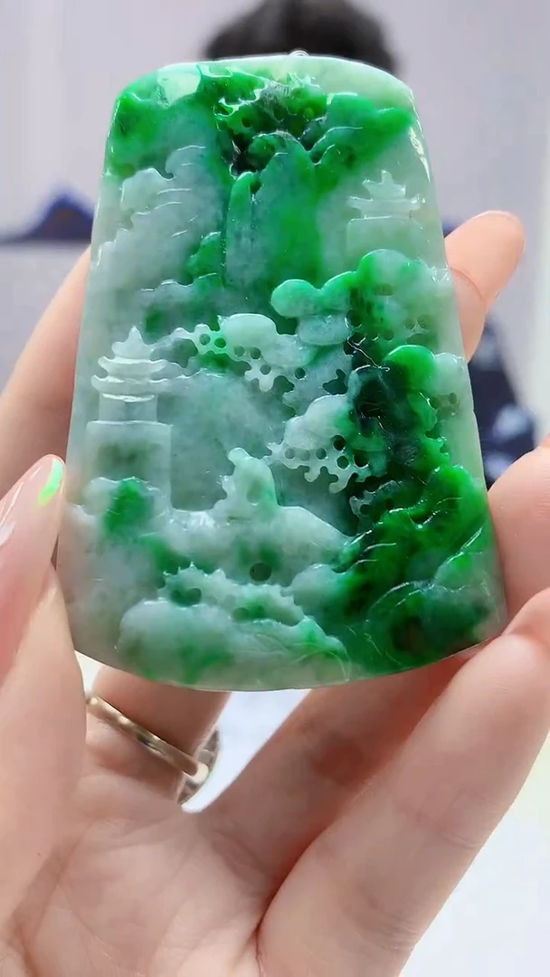 【闪购商品】定制翡翠未镶嵌4688DD-毛货挂件35