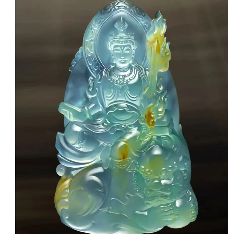 防拍链接勿拍 天然翡翠高冰底守护神A货吊坠