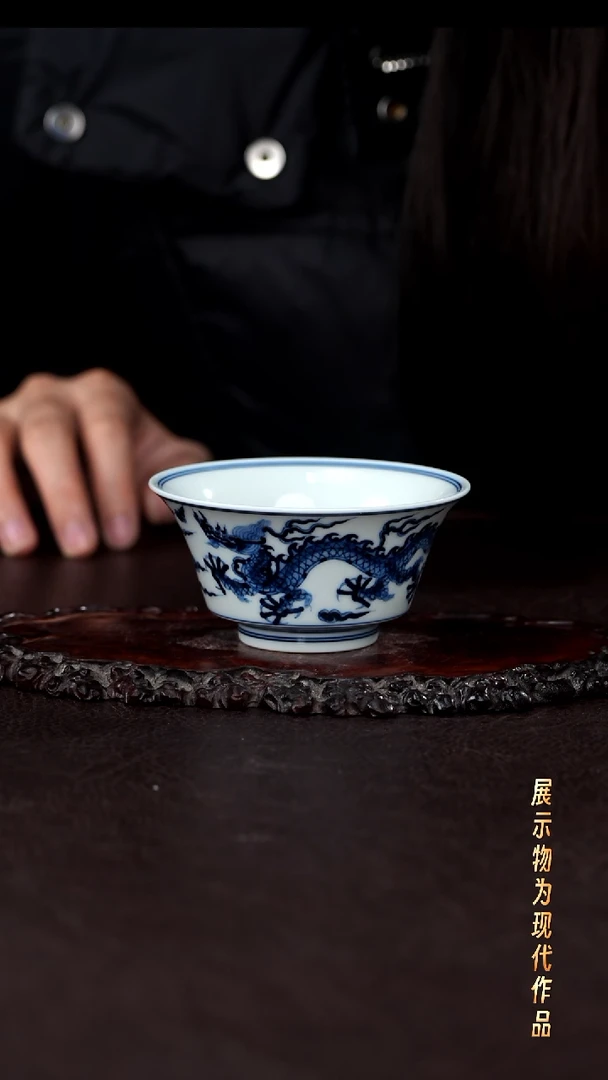 杯子陶景德镇全手工手绘瓷器！