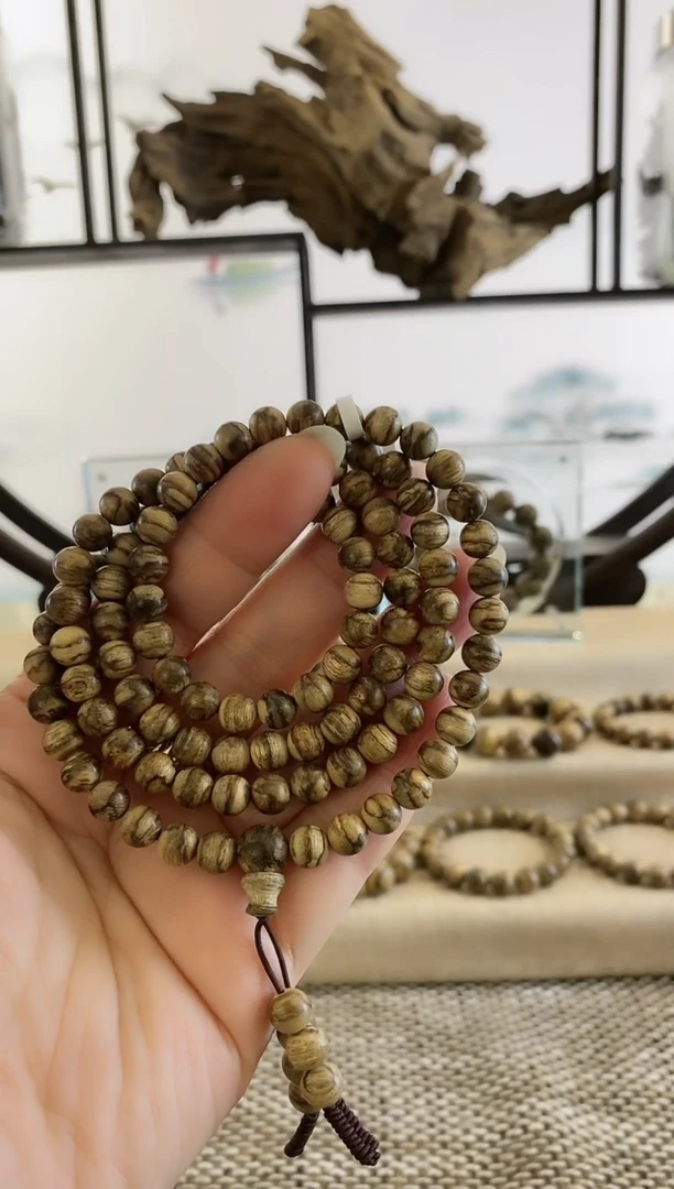 【闪购商品】沉香手串达拉干虎斑老料7MM多圈