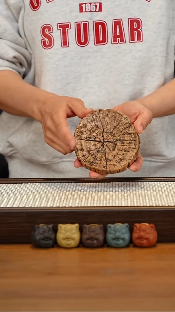 【闪购商品】紫砂茶壶木纹盖置