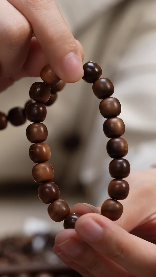 檀香木手串/手链老山檀香10.5*11老型单圈全瑕疵供奉