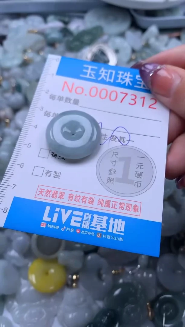 翡翠未镶嵌吊坠(不含链)7312