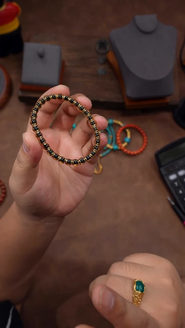 裸石蓝珀未镶嵌蓝珀手串