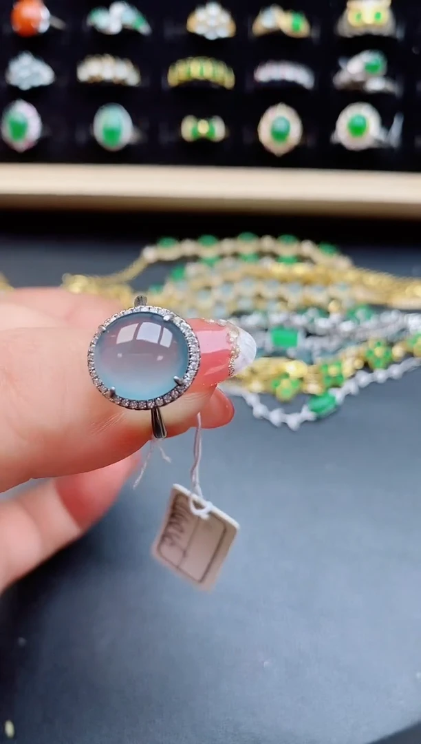 【闪购商品】翡翠戒指银S925镶嵌5080550