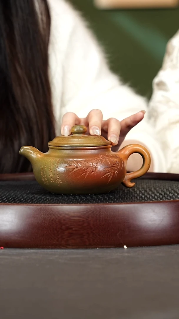 茶壶紫砂84CH仿古 底槽清柴烧270cc