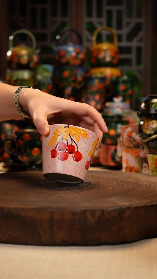 油画 手绘 釉 下彩