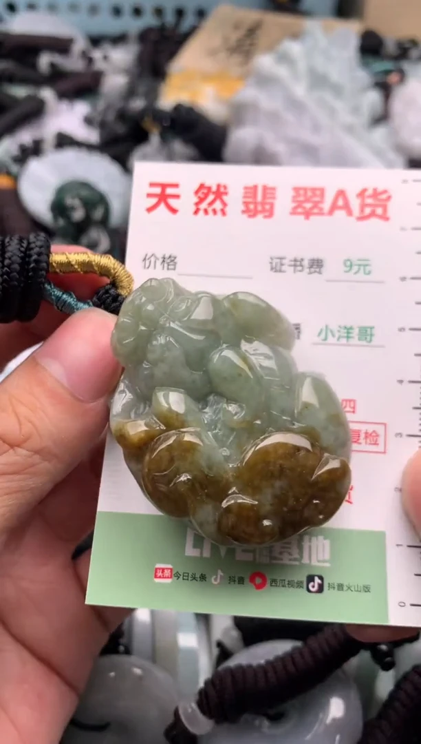 翡翠未镶嵌吊坠(不含链)1