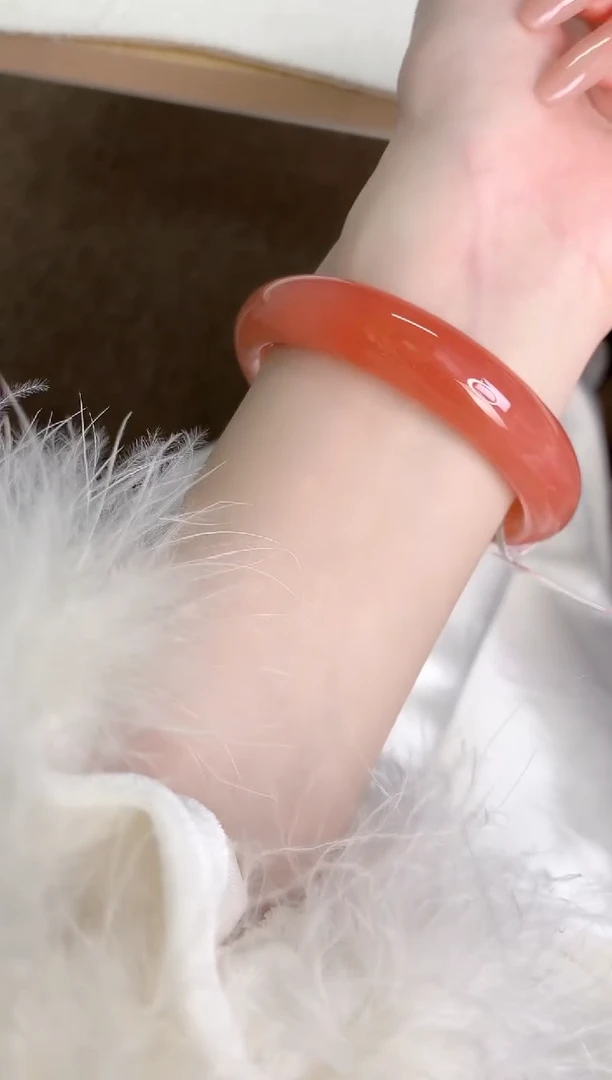 未镶嵌手镯石英质玉桃花酿91-圈口57.8-236