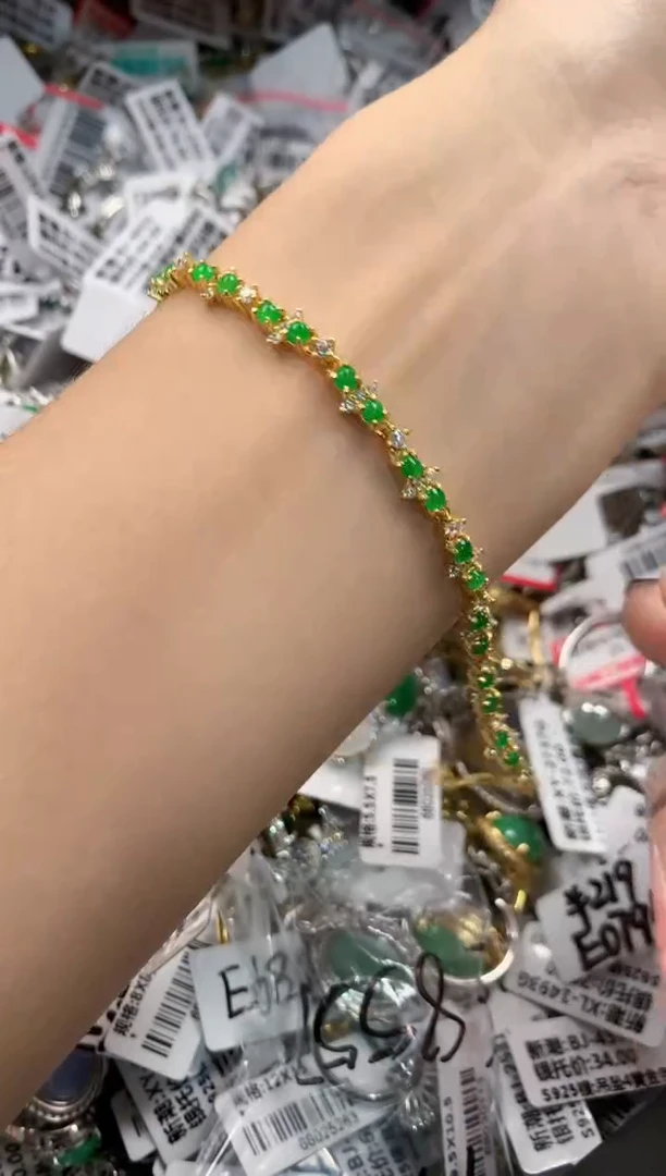 银S925镶嵌戒指翡翠444    10