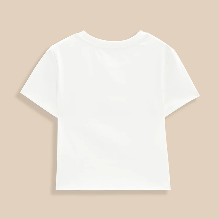 IEF/爱依服2025夏季新款短袖T恤女简约纯色独特漂亮小衫流光风