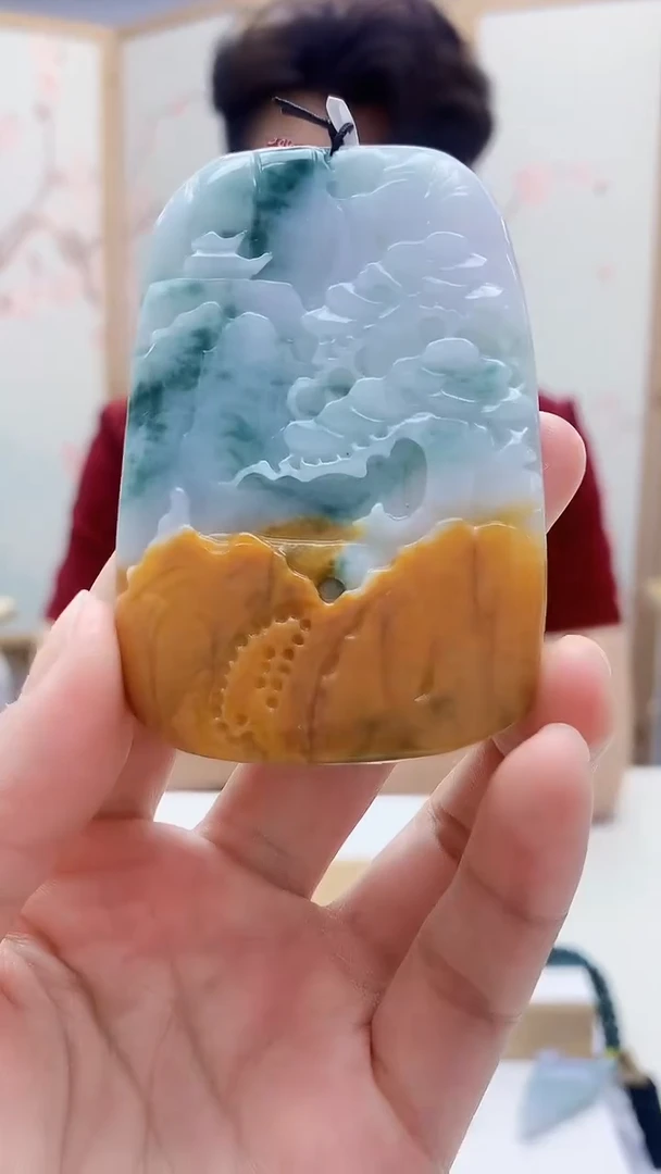 未镶嵌定制翡翠5140lr-毛货挂件189