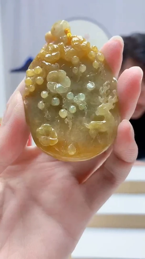 未镶嵌定制翡翠5060zm-毛货挂件103