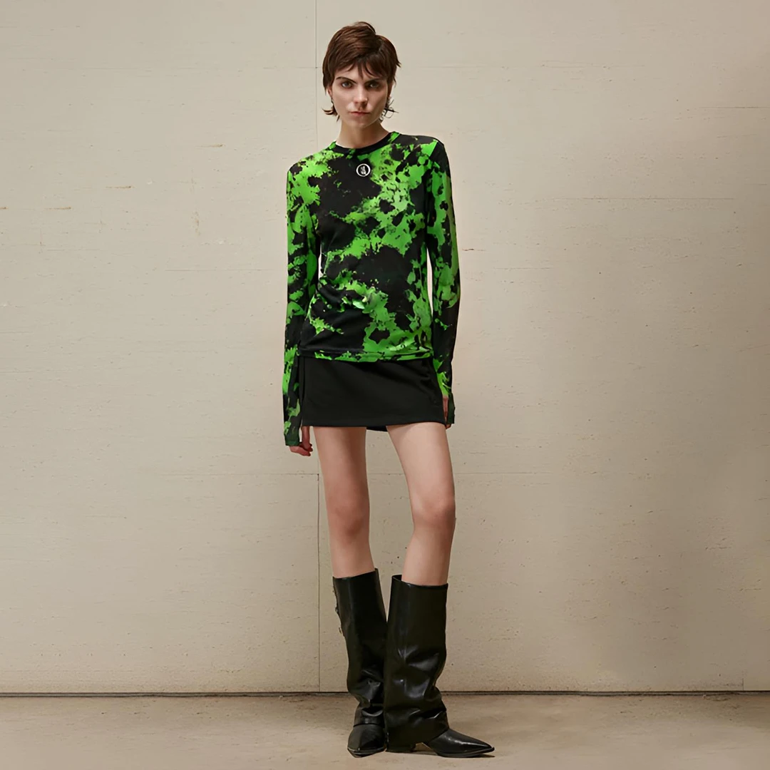 NONHUMAN纹理撞色皮肤衣