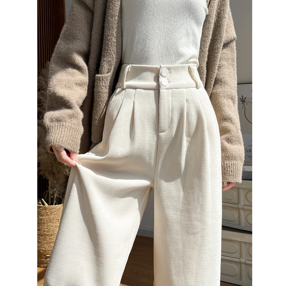 窄版西装裤秋装女款爆款2025新款秋冬季休闲阔腿裤高腰显瘦直筒裤