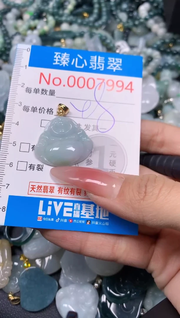 【闪购商品】翡翠颈饰未镶嵌含绳0007994