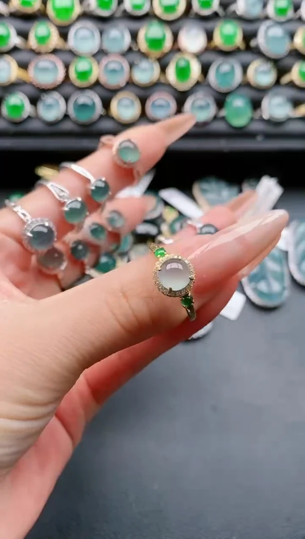 【闪购商品】翡翠戒指银S925镶嵌1111111