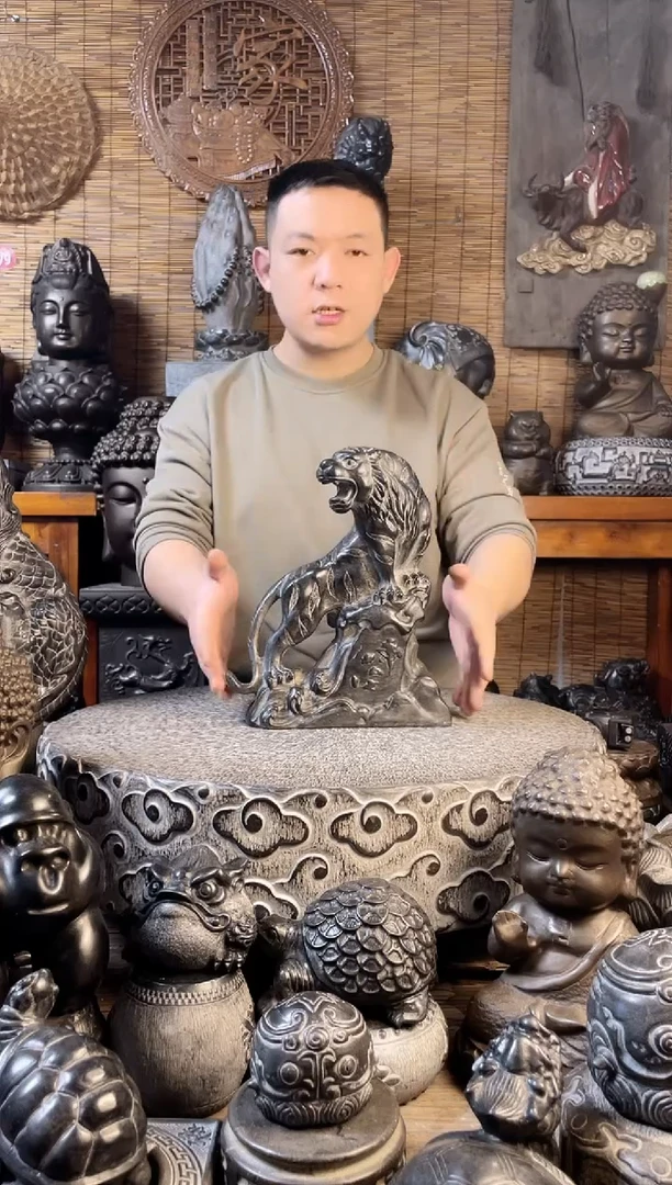 【闪购商品】30上山虎天然青石雕刻