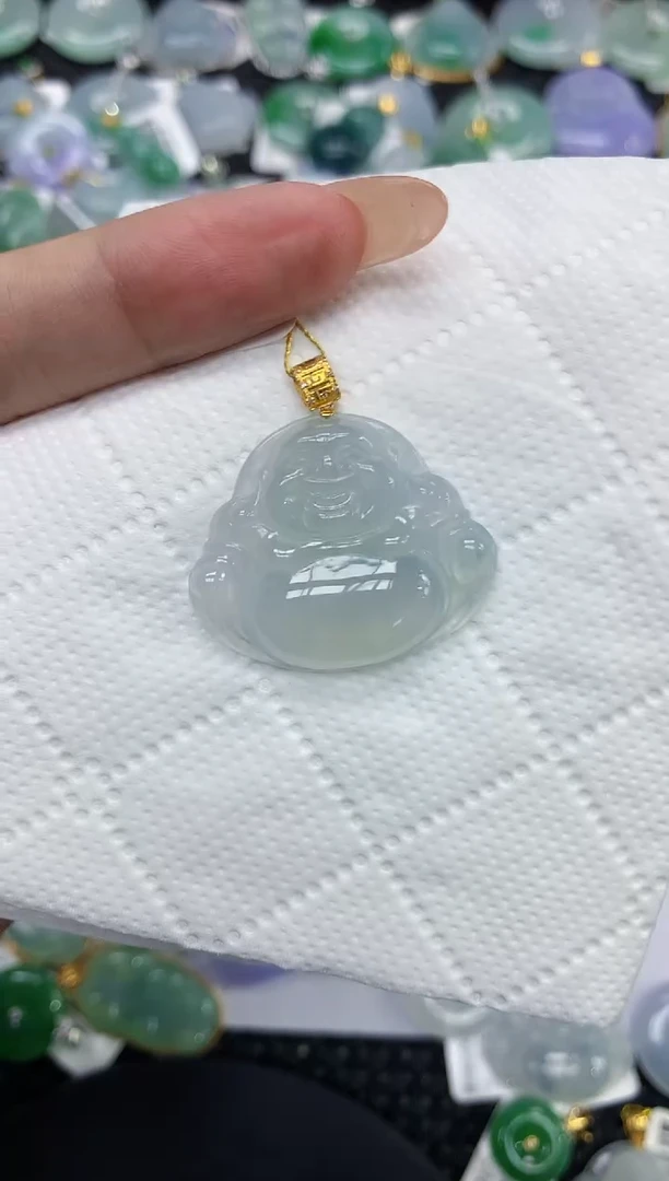 颈饰18K金镶嵌翡翠11111111111