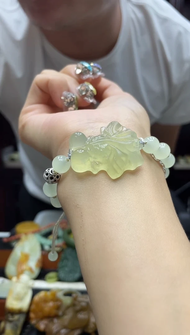 未镶嵌岫玉手链多样性发*货拍一发一